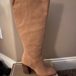 Dolce Vita Beige Heeled Boots